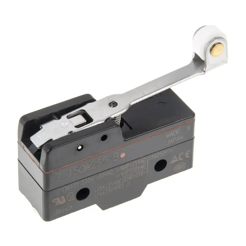 Omron Hinge Roller Lever Limit Switch SPDT, IP62, 250V AC, 15A, Panel Mount Z-15GW255-B
