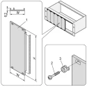 nVent SCHROFF Grey Aluminium Front Panel 3 U Rack Unit 7 HP Horizontal Pitch Model 20838188