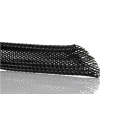 SES Sterling Expandable Braided Polyethylene Terephthalate Black Cable Sleeve 100m Length 10mm Cable Diameter 06240003010