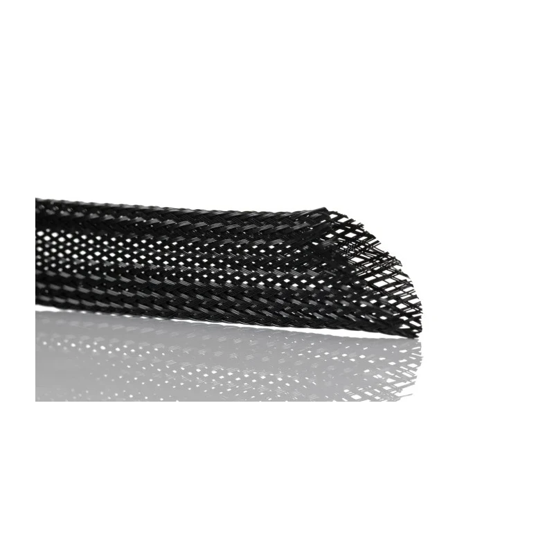 SES Sterling Expandable Braided Polyethylene Terephthalate Black Cable Sleeve 100m Length 10mm Cable Diameter 06240003010