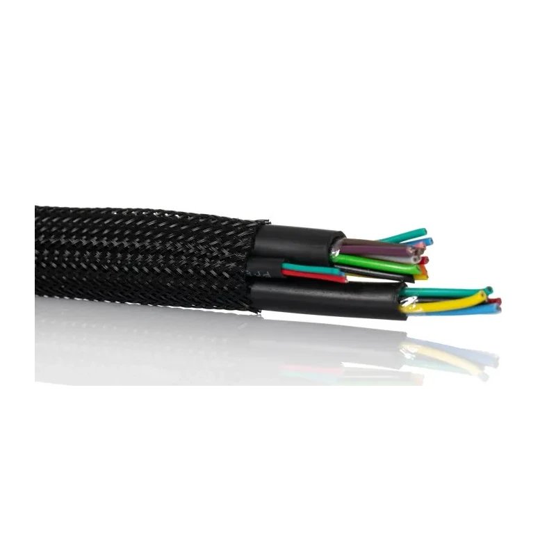 SES Sterling Expandable Braided Polyethylene Terephthalate Black Cable Sleeve 100m Length 10mm Cable Diameter 06240003010