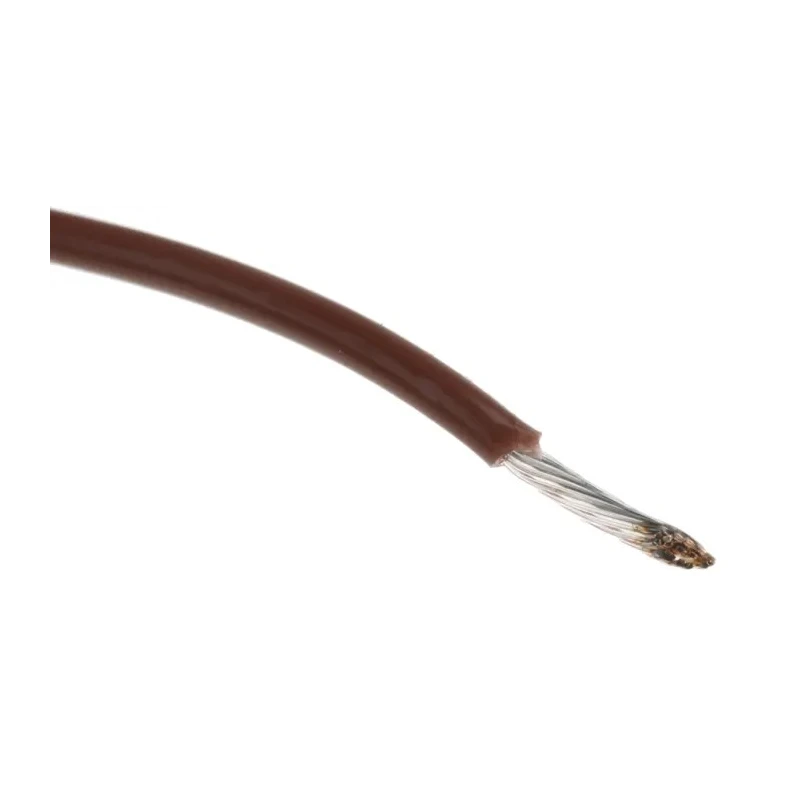 Alpha Wire Hook Up Wire TEFLON Series Brown 20 AWG Silver Plated Copper 600V 200°C 30m 5856 BR005
