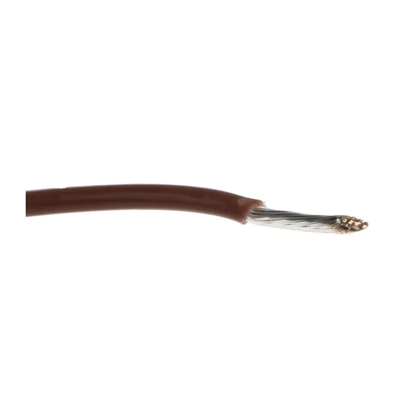 Alpha Wire Hook Up Wire TEFLON Series Brown 20 AWG Silver Plated Copper 600V 200°C 30m 5856 BR005