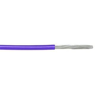 Alpha Wire PTFE Hookup Wire TEFLON Series Purple 18 AWG 19 x 0.25 mm Core Strands 30 m 600 V 200°C 5857 VI005
