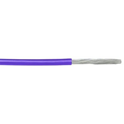 Alpha Wire PTFE Hookup Wire TEFLON Series Purple 18 AWG 19 x 0.25 mm Core Strands 30 m 600 V 200°C 5857 VI005