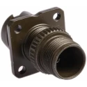 Amphenol Limited MIL Spec Circular Connector Brass Straight 3 Way Wall Mount Olive Drab Cadmium Plated 97B-3100A-10SL-3S