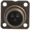 Amphenol Limited MIL Spec Circular Connector Brass Straight 3 Way Wall Mount Olive Drab Cadmium Plated 97B-3100A-10SL-3S