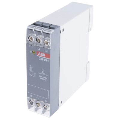 ABB Monitoring Relay 3 Phase 208/440 V AC Monitor Range SPDT DIN Rail Mount 1SVR550824R9100