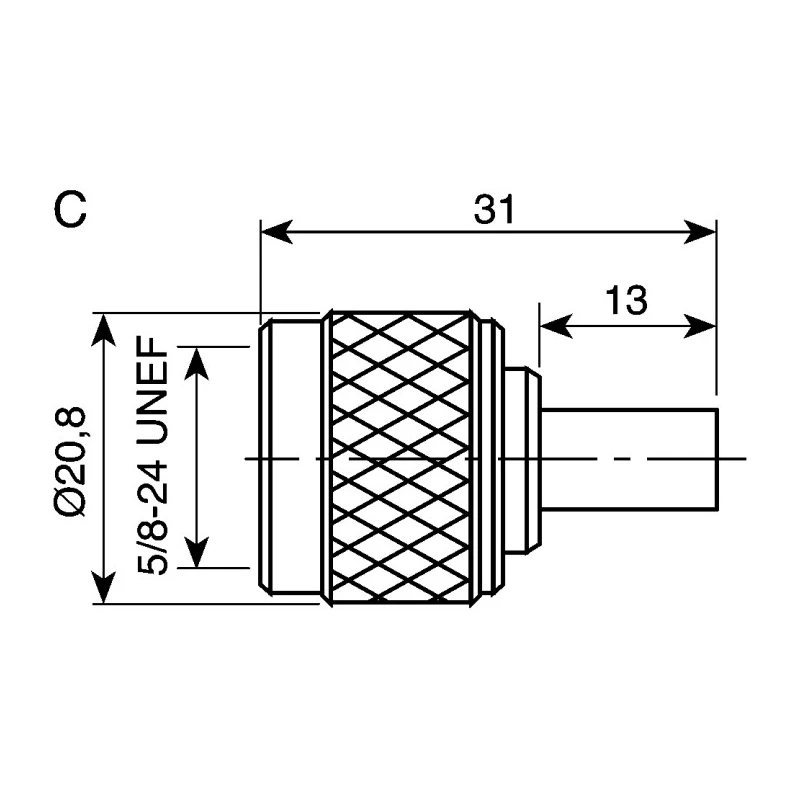 Telegartner N Series 50 Ω Coaxial Connector Cable Male, Straight Body Crimp J01020A0108