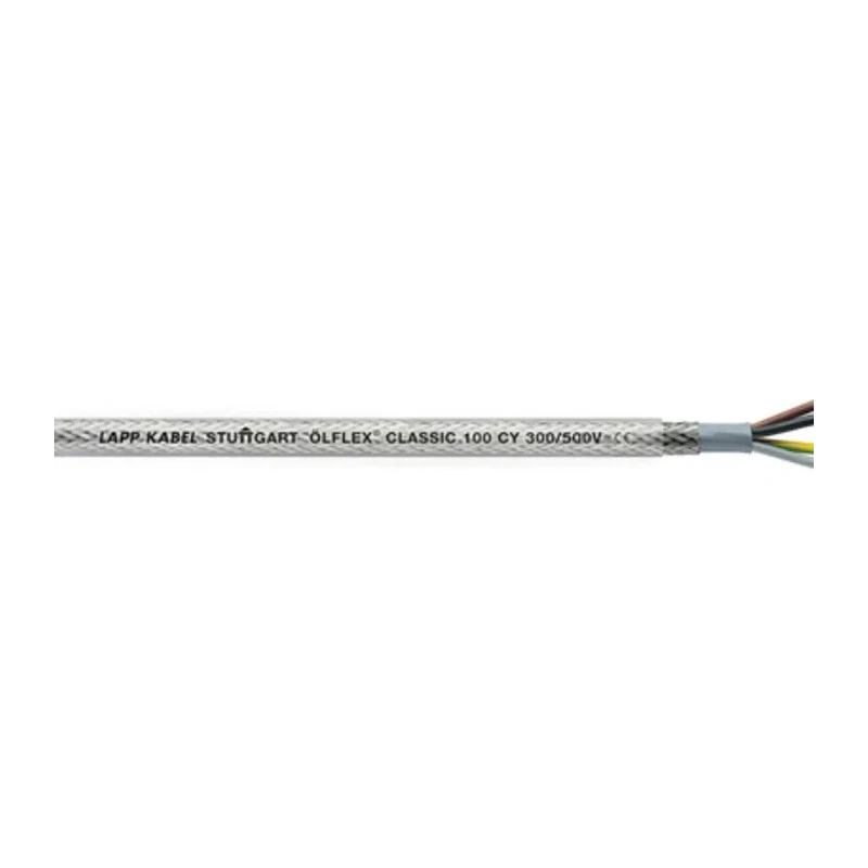 Lapp CY Control Cable, 4 Cores 18 AWG, 50 m Length, Screened Stranded Copper Conductor, Transparent Polyvinyl 0035006