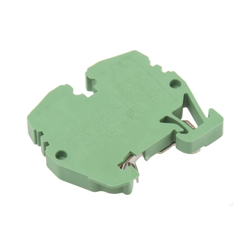 Weidmüller ZPEA Series Earth Terminal Block Yellow Green 2.5mm² 1-Level Clamp 1720950000