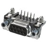 TE Connectivity AMPLIMITE HD-20 D-Sub Connector 9 Way Right Angle 2.74 mm Pitch Through Hole Female with 4 to 40 5747844-6