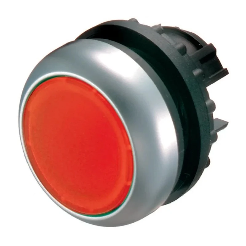 Eaton RMQ Titan M22 Series Red Maintained Push Button Head 22 mm Cutout Diameter, IP69K 78635807 M22-DRL-R+M22-A