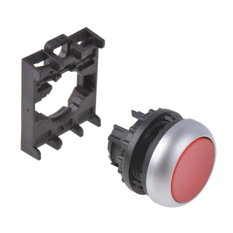 Eaton RMQ Titan M22 Series Red Maintained Push Button Head 22 mm Cutout Diameter, IP69K 78635807 M22-DRL-R+M22-A