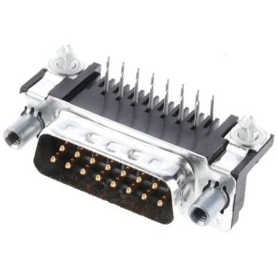 TE Connectivity AMPLIMITE HD-20 15 Way Right Angle 2.74 mm Pitch Through Hole D-Sub Connector 5747841-6