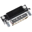 TE Connectivity AMPLIMITE HD-20 15 Way Right Angle 2.74 mm Pitch Through Hole D-Sub Connector 5747841-6
