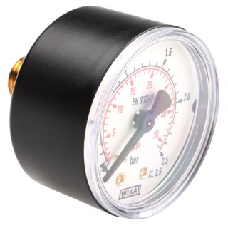 WIKA 50 mm 1/4 in BSPT Pressure Gauge, 2.5 bar 7833739