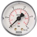 WIKA 50 mm 1/4 in BSPT Pressure Gauge, 2.5 bar 7833739