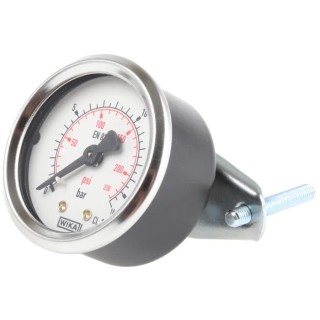 WIKA 50 mm Threaded Pressure Gauge G 1/8, Plastic Case, 16 bar, ±2.5% Accuracy, Model 7794971