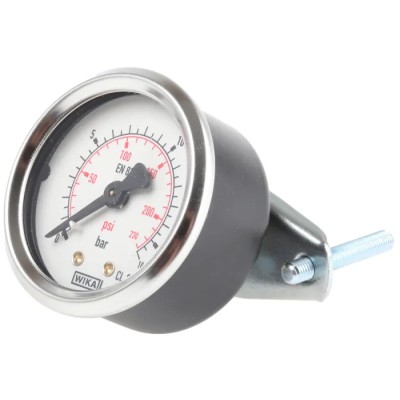 WIKA 50 mm Threaded Pressure Gauge G 1/8, Plastic Case, 16 bar, ±2.5% Accuracy, Model 7794971