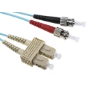 Molex CES ST to SC Fibre Optic Cable Low Smoke Zero Halogen Aqua 1 m 91.19.372.00100