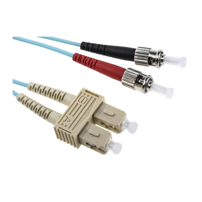 Molex CES ST to SC Fibre Optic Cable Low Smoke Zero Halogen Aqua 1 m 91.19.372.00100