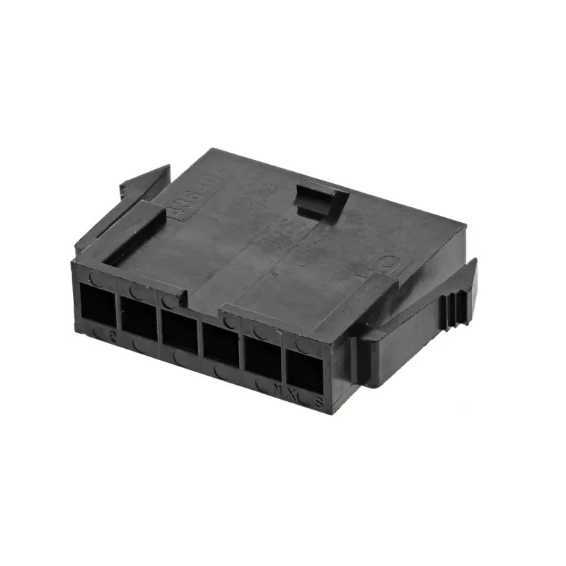 Molex Micro-Fit 3.0 Male Connector Housing, Panel Mount, 3 mm Pitch, 6 Way, 1 Row Straight 43640-0600