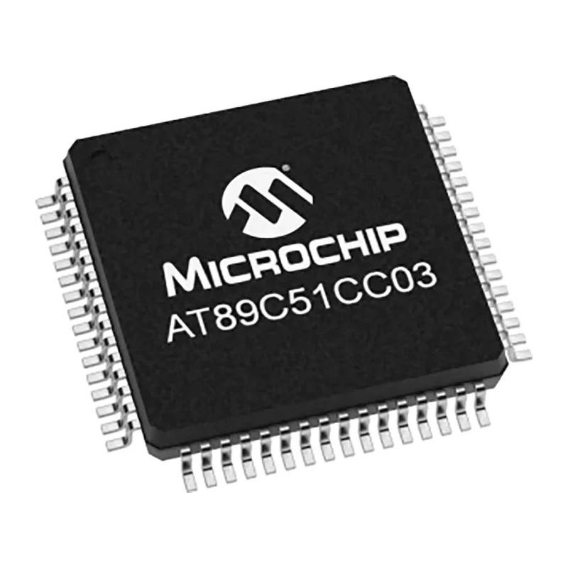 Microchip 8-bit 80C51 64-Pin VQFP Microcontroller, 40 MHz Clock, 64kB FLASH, 2kB RAM, CAN Interface AT89C51CC03