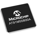 Microchip 32 bit ARM Microcontroller 33 MHz 8kB FLASH 176-Pin LQFP AT91M55800A
