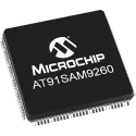 Microchip 32 bit ARM SAM9260 Microcontroller, 180 MHz, 8kB FLASH, 208-Pin PQFP 