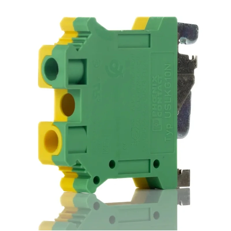 Phoenix Contact 2-Way USLKG 10 N Earth Terminal Block 750V 76A Screw Termination Polyamide Housing ATEX 3003923