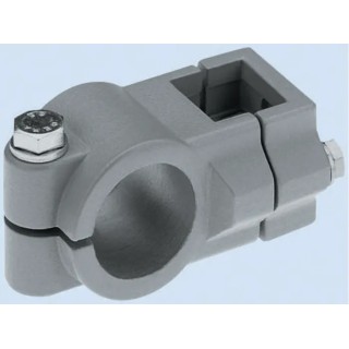 Rose+Krieger Cross Clamp Connecting Component for Strut Profile 25 to 40 mm², Round Tube Size 40.3 mm 104025090200