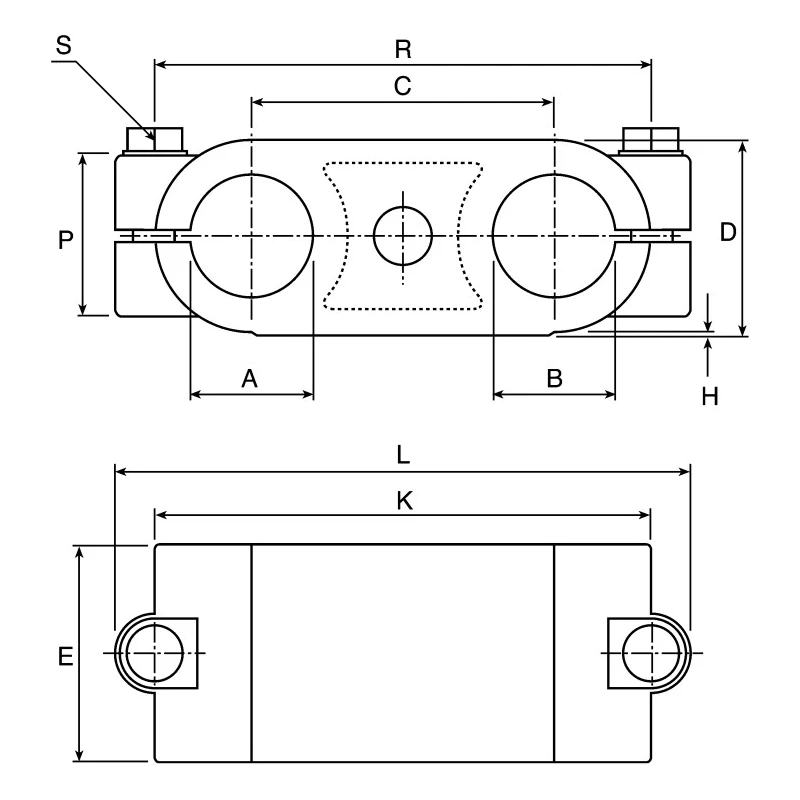 Rose+Krieger Parallel Clamp Connecting Component Strut Profile 25 mm Round Tube Size 25.1 mm 152500000200