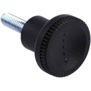 RS PRO Black Thermoplastic Knurled Clamping Knob, M5 Threaded Stud 16mm Thread Length 21 mm Diameter 448-8886