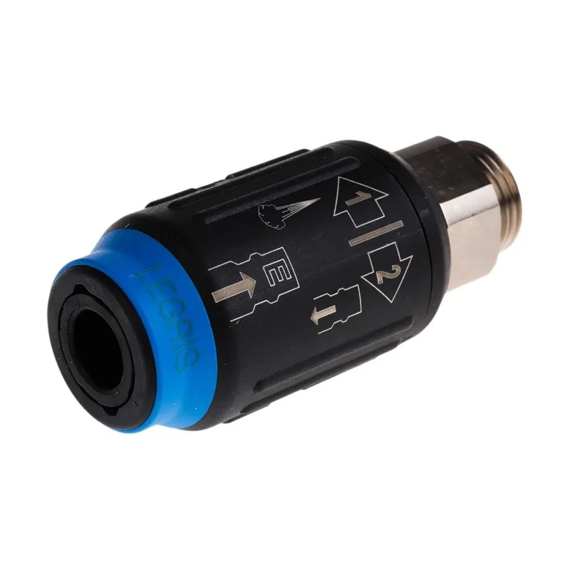 Legris Reinforced Polymer Pneumatic Quick Connect Coupling 1/2 in Male G Male BSP Parallel 9401E07 21