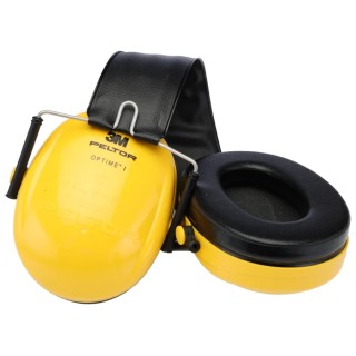 3M PELTOR Optime I Ear Defender with Headband, 26 dB SNR, Foldable Design, Black Yellow H510F-404