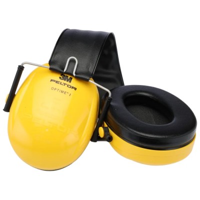 3M PELTOR Optime I Ear Defender with Headband, 26 dB SNR, Foldable Design, Black Yellow H510F-404