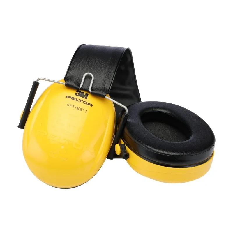 3M PELTOR Optime I Ear Defender with Headband, 26 dB SNR, Foldable Design, Black Yellow H510F-404