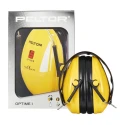 3M PELTOR Optime I Ear Defender with Headband, 26 dB SNR, Foldable Design, Black Yellow H510F-404