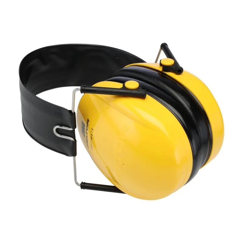 3M PELTOR Optime I Ear Defender with Headband, 26 dB SNR, Foldable Design, Black Yellow H510F-404