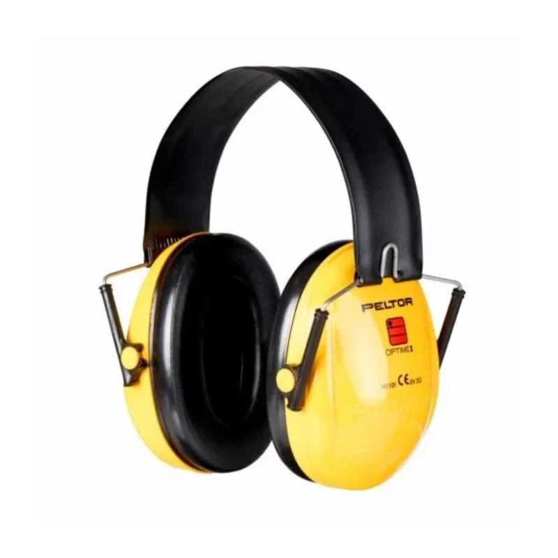 3M PELTOR Optime I Ear Defender with Headband, 26 dB SNR, Foldable Design, Black Yellow H510F-404
