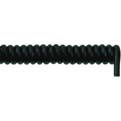 Lapp 3 Core 2 m Black Rubber Power Cable, Coiled Design, 750V, 60°C H07RN-F