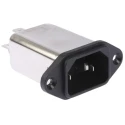 Schaffner 250V AC 10A Panel Mount IEC Filter Male Faston FN9222-10-06