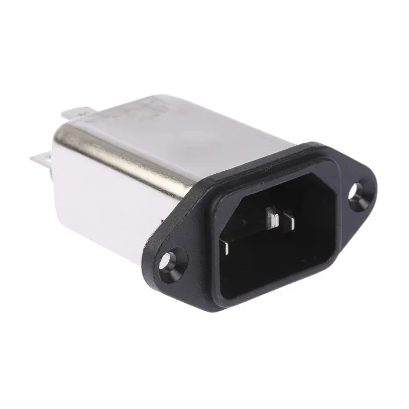 Schaffner 250V AC 10A Panel Mount IEC Filter Male Faston FN9222-10-06