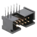 TE Connectivity AMP-LATCH Series Right Angle Through Hole PCB Header, 10 Contact(s), 2.54 mm Pitch, Shrouded 5103310-1