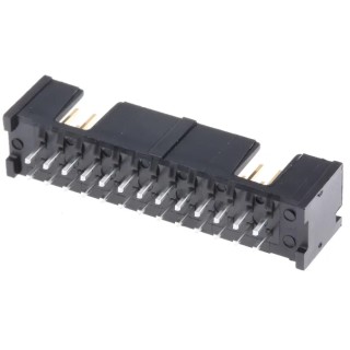 TE Connectivity AMP-LATCH Series Straight Through Hole PCB Header, 26 Contacts, 2.54 mm Pitch, 2 Row, Shrouded 5103308-6