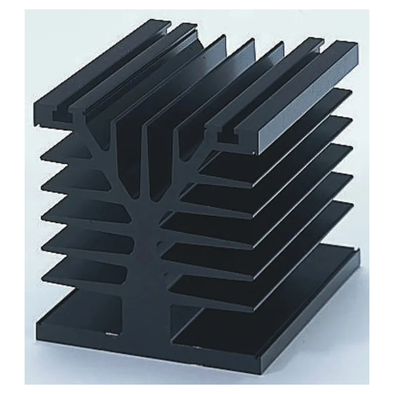Fischer Elektronik SSR and Transistor Cooling Heatsink, Aluminium, Black Anodised Finish, 100mm x 80mm x SK89-100KLSSR2+1