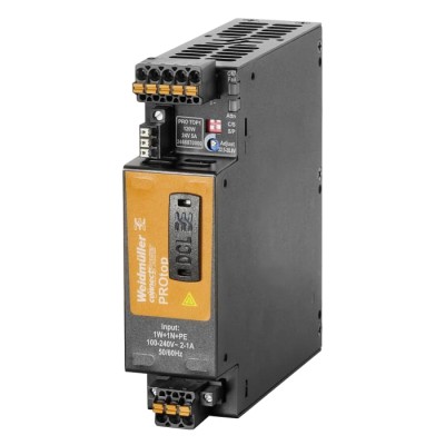 Weidmüller ProTOP Switched Mode DIN Rail Power Supply 12V dc, 10A Output, 120W Power, AC/DC Input 80-277V, IP20 2466910000