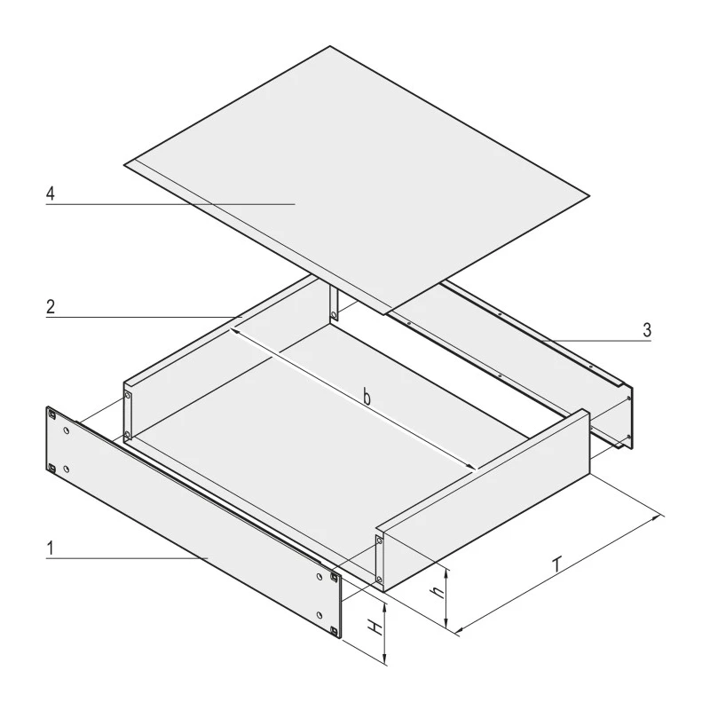 nVent SCHROFF Aluminium Steel Chassis multipacPRO 19 in. Rack Housing 20860-121