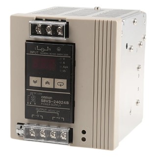 Omron Switched Mode DIN Rail Power Supply 1 Phase, 240 W, 24 V DC Output, 10 A, AC Input 85-264 V S8VS